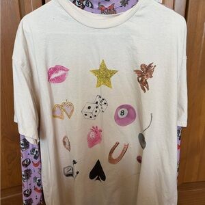 Kids Graphic Tee with Fun Icons